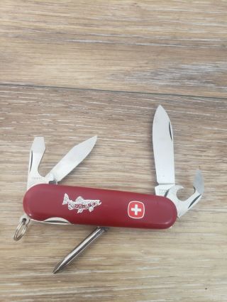 Vintage Wenger Swiss Army Knife With Trout Multi Tool Pocket Knife