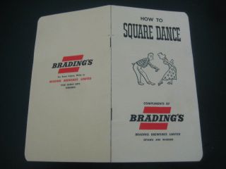 VINTAGE HOW TO SQUARE DANCE BOOKLET BRADING BREWERIES CANADIAN 3