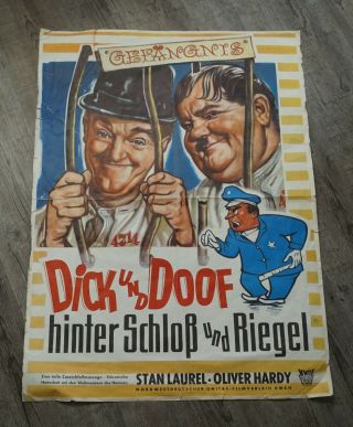 Laurel And Hardy Dick Und Doof German Movie Poster 1950 
