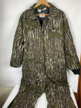 Vtg Cabelas Coveralls Camo Camouflage Jumpsuit Hunting Mens Xl Fleece Usa Made