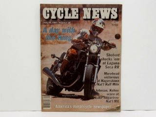 Cycle News Newspaper July 22,  1987 - Kenny Roberts - A Day With The King