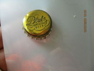 Vintage Blatz Pilsner Beer - Brewing Cork Bottle Cap / Crown Milwaukee Wi Gold