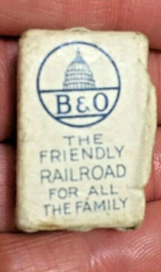 Vintage B & O Railroad Sugar Cube,  Capital Ltd; Nat 