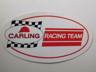 Carling Red Cap Beer Racing Team Vintage Sticker Decal Brewery Race Souvenir