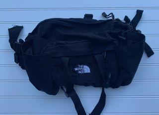 The North Face Lumbar Fanny Pack Black Vintage Hiking Large