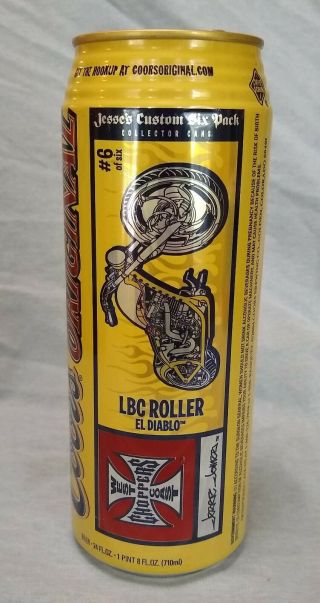 2004 Coors Jesse James West Coast Choppers 24 Oz Can To 6/6 Lbc Roller Bike