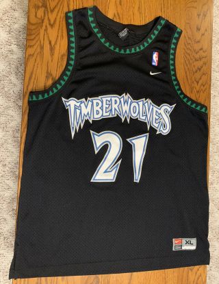 Vintage Nike Team Kevin Garnett Jersey Size Xl Timberwolves Sewn