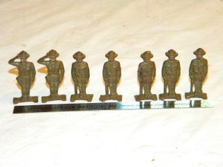 Vintage Cast Metal Military Ww1 Men,  1 3/4 " Tall