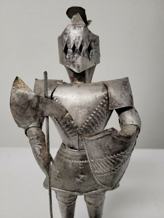 Vintage Medieval Knight Metal Armor Figure Statue Mexico