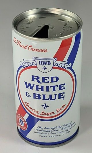 Vintage Red White & Blue Lager Beer Can 12oz Crimped Steel Pabst Brewing 5 City
