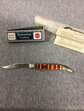 1988 Remington R1615 Candy Stripe Large Toothpick Single Blade Made in USA 2
