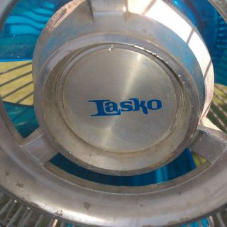 Vintage Blue LASKO Electric Fan 12 inch Oscillating 3 Speed - & 3