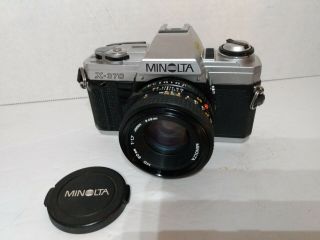 Vintage Minolta X - 370 35mm Film Camera W/ 1:1.  7 50mm Lens Japan -  A Bin