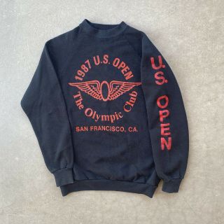 Vintage Us Open Crewneck Sweater - 1987 Olympic Club San Francisco M Russell