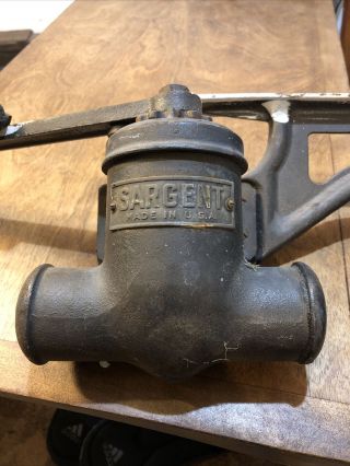 Vintage Pot Belly Sargent 44v Hydraulic Door Closer W/ Corner Bracket