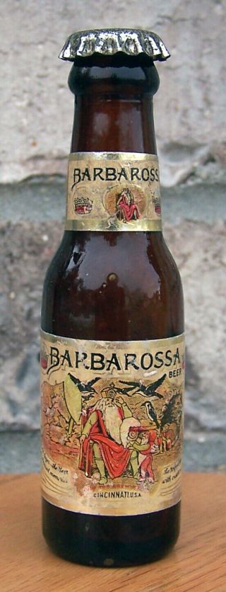 1 Barbarossa Miniature Long Neck Beer Bottle Salt Pepper Cincinnati Oh Mini