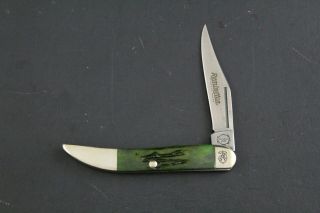 Remington R - 83 Small Green Bone Texas Toothpick Pocket Knife 1611 2