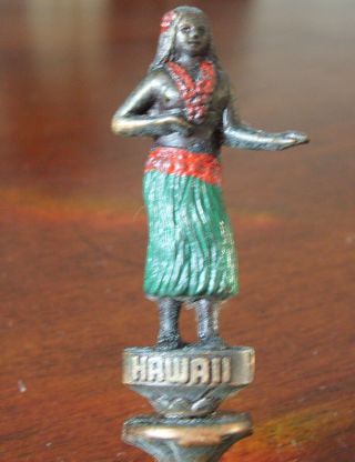 Vintage Copper Tone Hawaii Hawaiian Hula Girl Bottle Opener