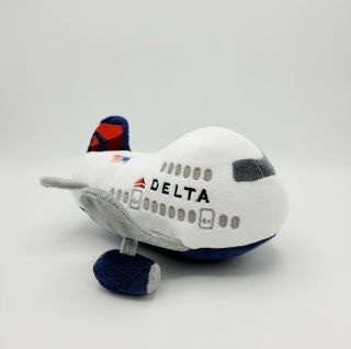 Delta Airlines Plush Airplane Daron 8 " Squeeze Me Plane Sound Taking Off