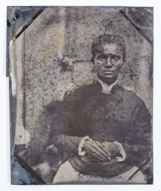 Antique Tintype Photo Photograph - African American Woman - Black Americana