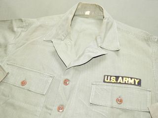 Us Army Ww2 Hbt Combat Fatigue Shirt Vtg Size 40r Utility Work Coat Jacket Rare