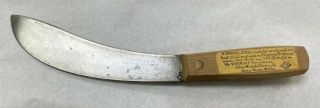 Vintage J Russell & Co.  Green River Curved Skinning Knife W/label