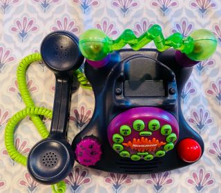 vintage nickelodeon talk blaster phone 1997 landline lights and sounds 2