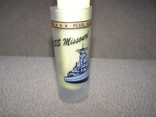 Uss Missouri,  Bb63,  Souvenir Pearl Harbor Frosted Shot Glass