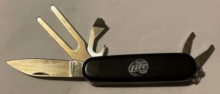 Miller Lite Advertising Golf Cleat Cleaner Multi Tool Pocket Knife