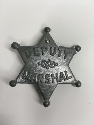 Vintage Deputy Marshal Badge Made In Usa 50s Top Gun Co.  1959