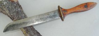 Unusual Vintage Single Blade Double Edge Knife W/saw Blade
