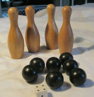 Vintage Wooden Bowling Game