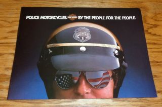 1982 Harley Davidson Police Motorcycle Sales Brochure 82 Flht - 80 Flh - 80