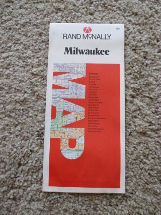 Rand Mcnally Milwaukee Wisconsin City Street Road Map