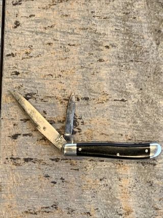 Vintage SCHRADE CUTLERY Co.  Walden N.  Y.  2 Blade Pocket Knife 2