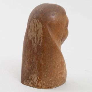 Signed Jose J.  Pinal Wood Carving Bust Woman Sculpture 5.  5 