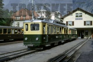 35mm Slide Switzerland Wab Wengernalpbahn Electric Railcar 106 1973 Orig Swiss
