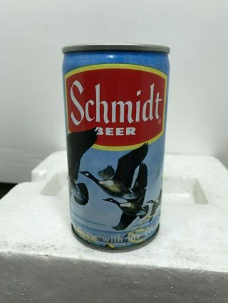 Vintage Schmidt Beer Can With Geese Scene 1970s