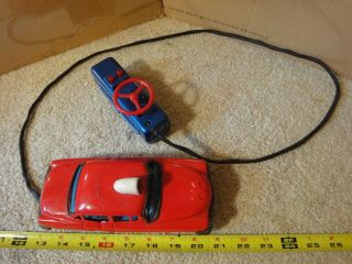 Vintage Battery Operated Remote Control Tin Toy Car.  " K.  S.  " Japan. ,  Repair