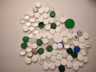 150 Assorted Mixed Bottle Top Caps Variety Soda Flip Top For Crafts Hobby
