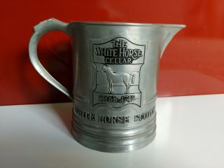 White Horse Cellar,  Pewter Stein,  Whiskey Mug,  Vintage,  1970 