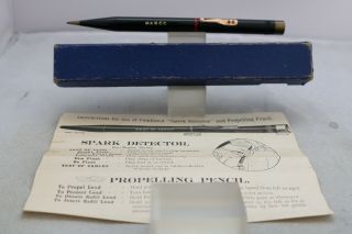 Vintage MASCO Black Spark Detection & Propelling Pencil,  Cased & Instructions 2