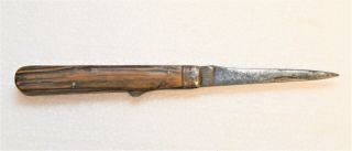 Antique Alfred Field & Co.  German Bone Handle Folding Stiletto Pocket Knife D7