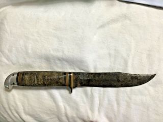 Western 9 1/2 " Knife,  Fixed 5 3/8” Blade,  Boulder Colorado “as Found”