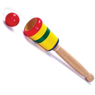 Wooden Cup And Ball - 08460 Traditional Classic Wood Toss Catch Game Kids Fun To