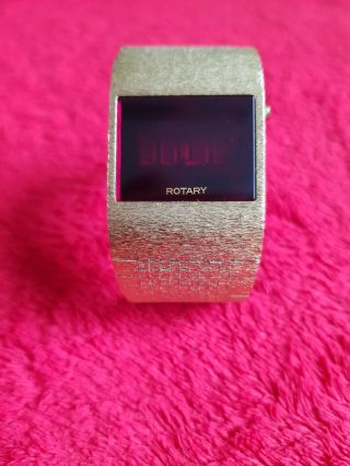 Vintage Rotary Digital Red Led Watch From 70s 80 Spares Repair Retro.
