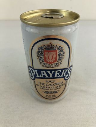 Players Lager Beer 12 Oz Bottom Opened Pull Tab Can - Miller Brewing