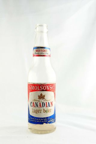 Molson Canadian Lager Beer Bottle 12 Fl.  Ozs.  Toronto,  On