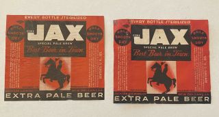 2 - Irtp Jax Beer Bottle Label Jackson Brewing Orleans,  La.