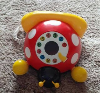 Vintage Ladybird Telephone & Moneybox With Music And Moves Along Toy 1980 